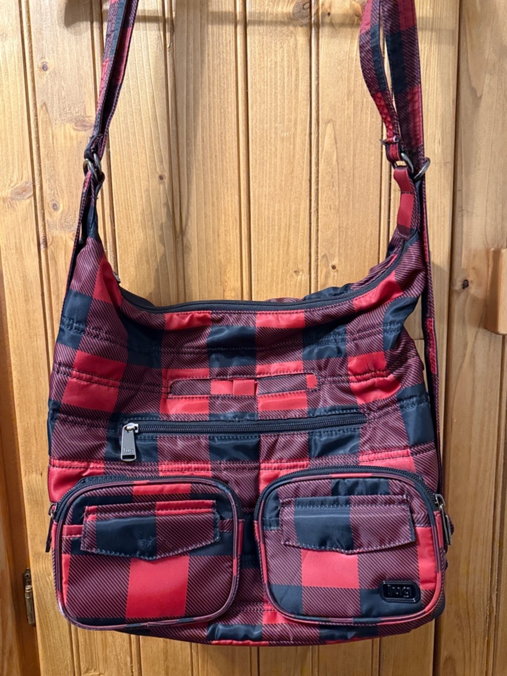 lug Zipliner Quilted Gray Crossbody Bag